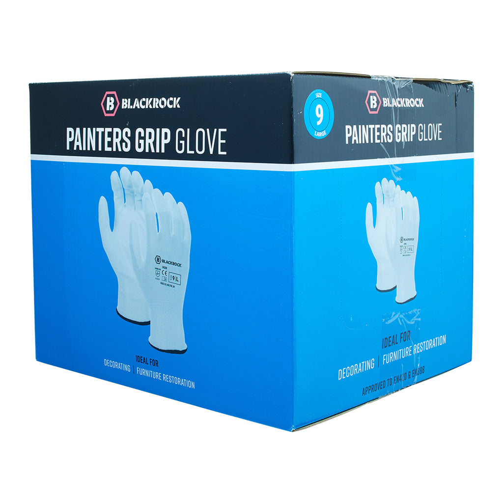 Blackrock Painter's Lightweight PU Gripper Gloves Box 48 Pairs