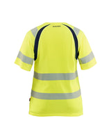 Blaklader T-Shirt Hi-Vis Women 3503 #colour_hi-vis-yellow-navy-blue