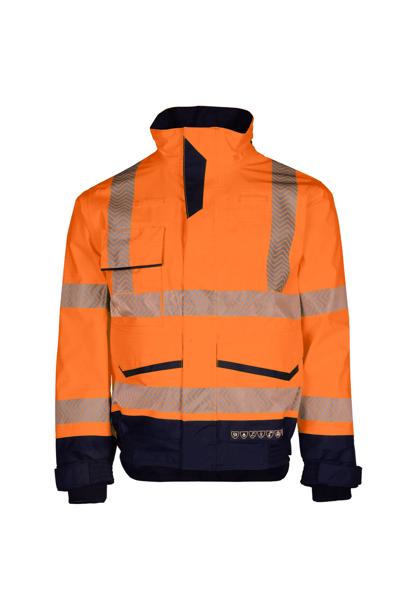 Sioen Frovik Hi-Vis Rain Bomber Jacket With Arc Protection