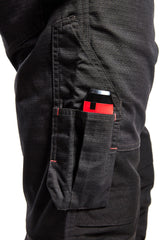 Blaklader Service Trousers with Stretch 1495 #colour_black-red