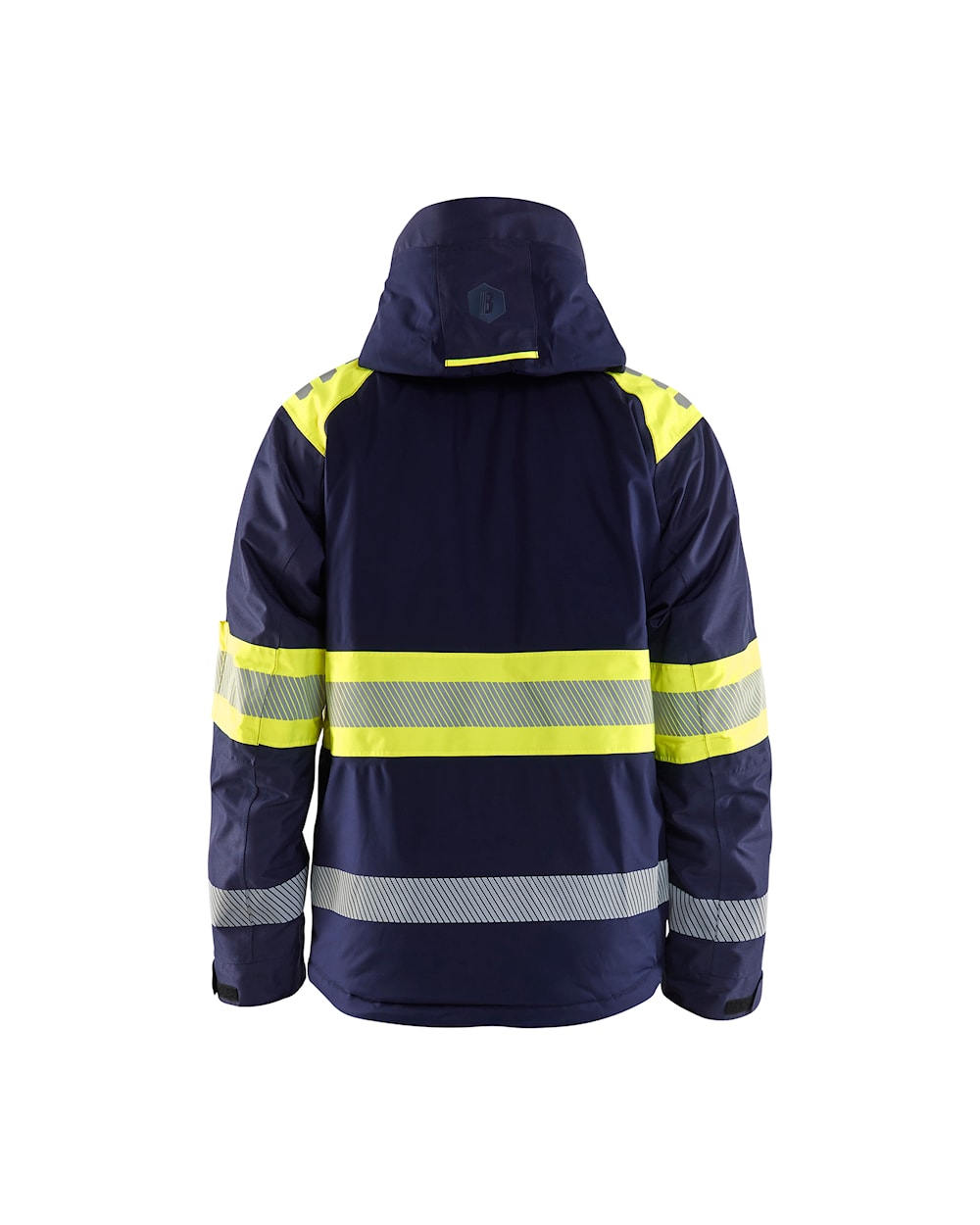 Blaklader Winter Jacket Hi-Vis 4480 #colour_navy-blue-hi-vis-yellow