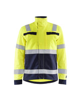 Blaklader Multinorm Jacket 4087 #colour_hi-vis-yellow-navy-blue