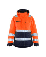 Blaklader Women's Hi-Vis Winter Jacket 4872 #colour_orange-navy-blue