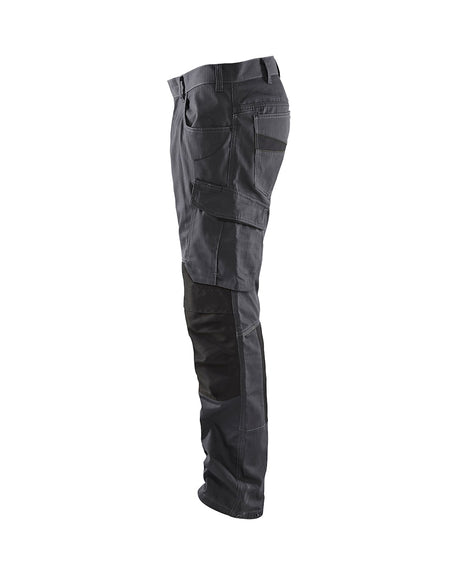 Blaklader Service Trousers with Stretch 1495 #colour_mid-grey-black