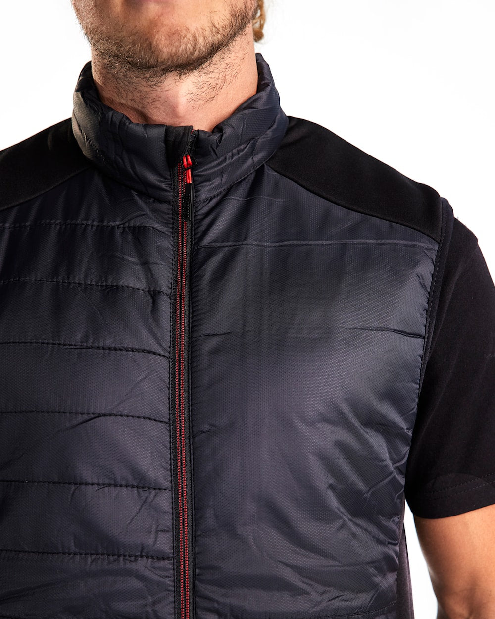 Blaklader Vest Warm-Lined 3863 #colour_black-red