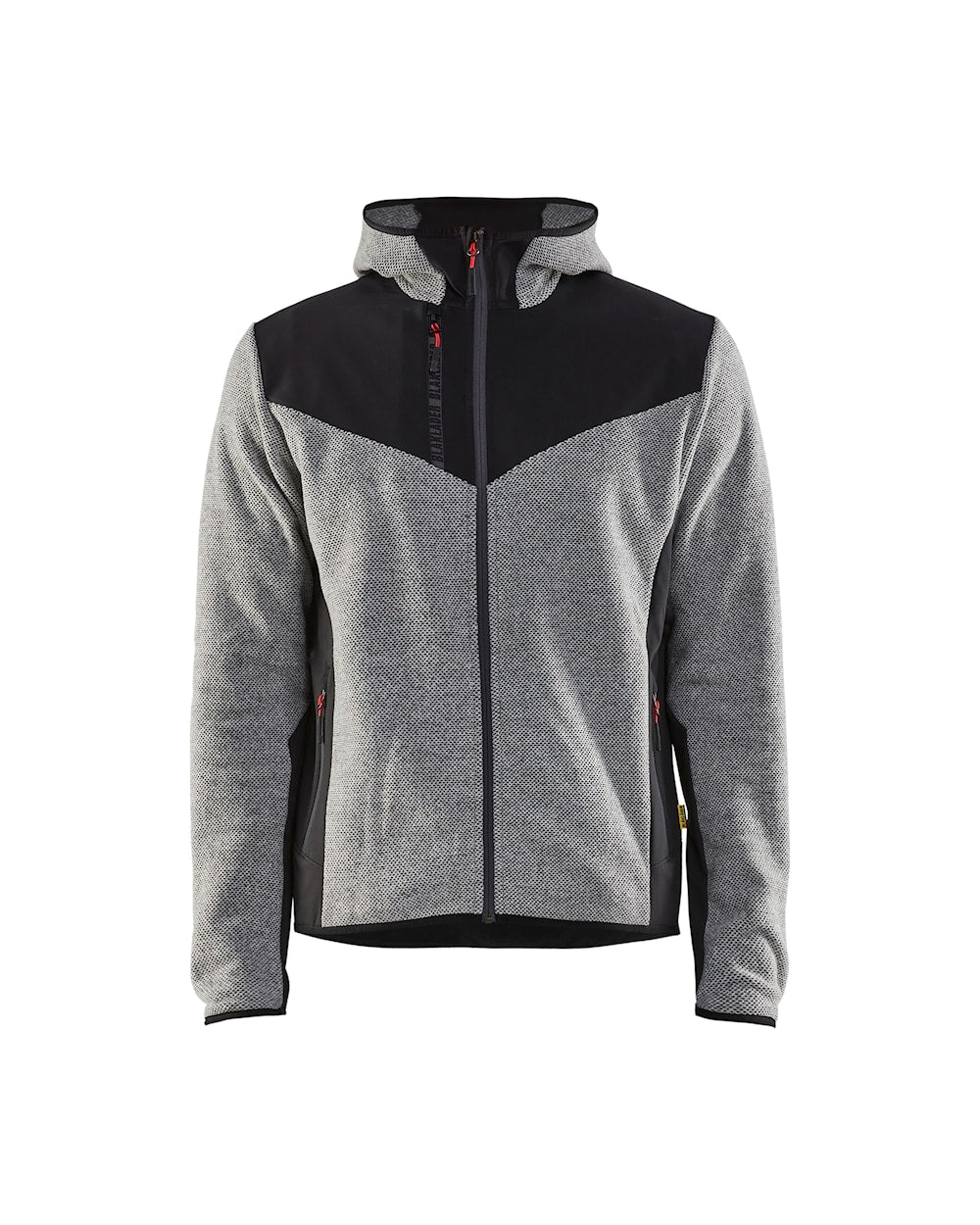 Blaklader Knitted Jacket with Softshell 5940 #colour_grey-melange-black