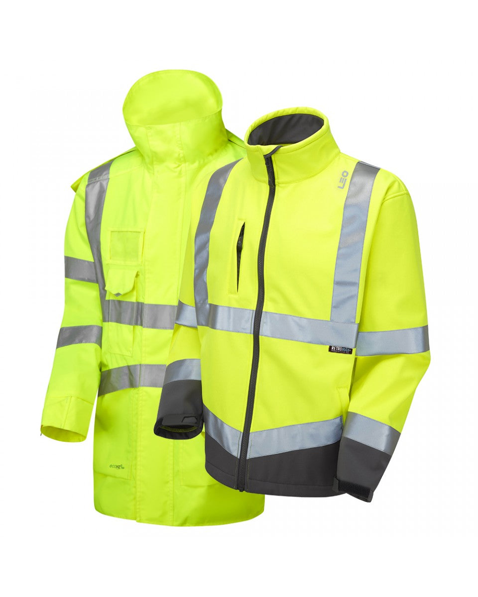 Leo Workwear CLOVELLY + BUCKLAND Leo 3-in-1 Anorak + Softshell Jacket