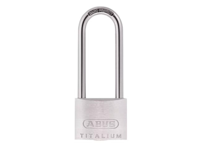 ABUS Mechanical 64TI/40mm TITALIUM Padlock 63mm Long Shackle Keyed Alike KA6411