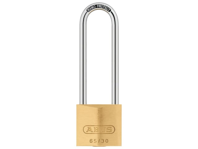 ABUS Mechanical 65/30mm Brass Padlock 60mm Long Shackle Keyed Alike 6304