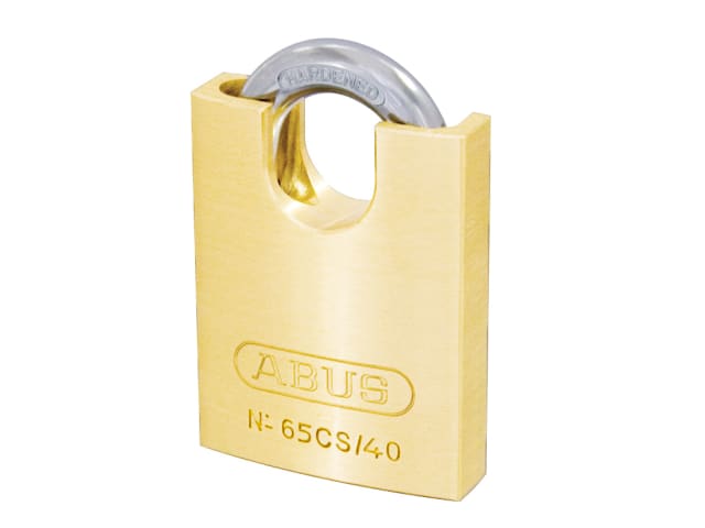 ABUS Mechanical 65CS/40mm Brass Padlock Closed Shackle Carded