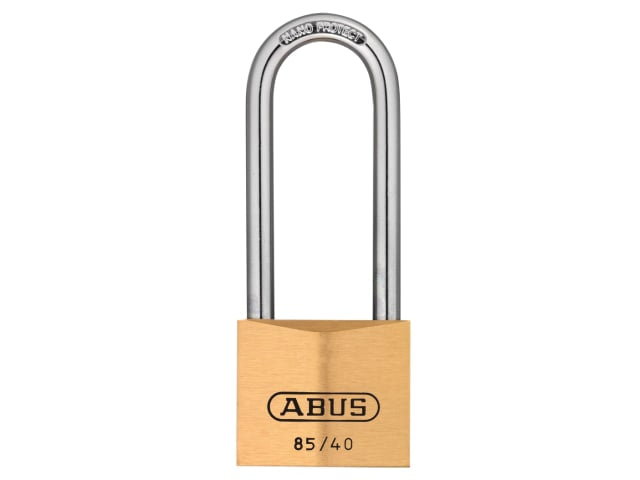 ABUS Mechanical 85/40mm Brass Padlock 63mm Long Shackle Carded