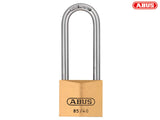 ABUS Mechanical 85/40mm Brass Padlock 63mm Long Shackle Carded