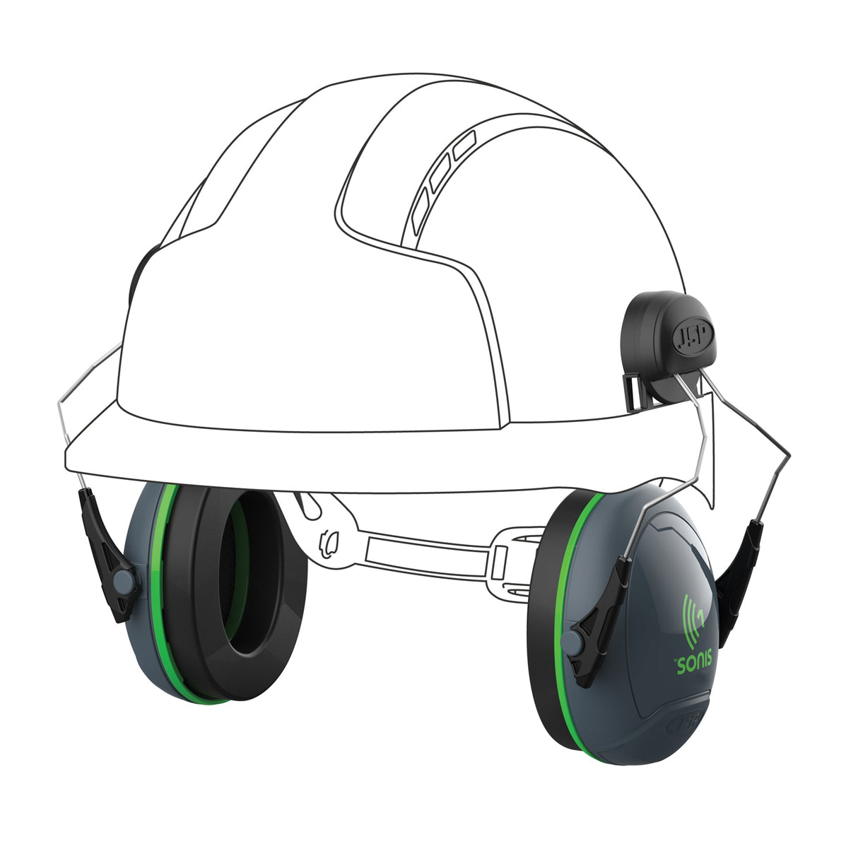 JSP Sonis 1 Sonis1 Mounted Ear Defenders 26dB SNR