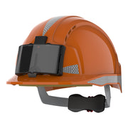 JSP EVOLite Safety Helmet with CR2 Decals and ID Badge Holder / Lamp Bracket - Orange