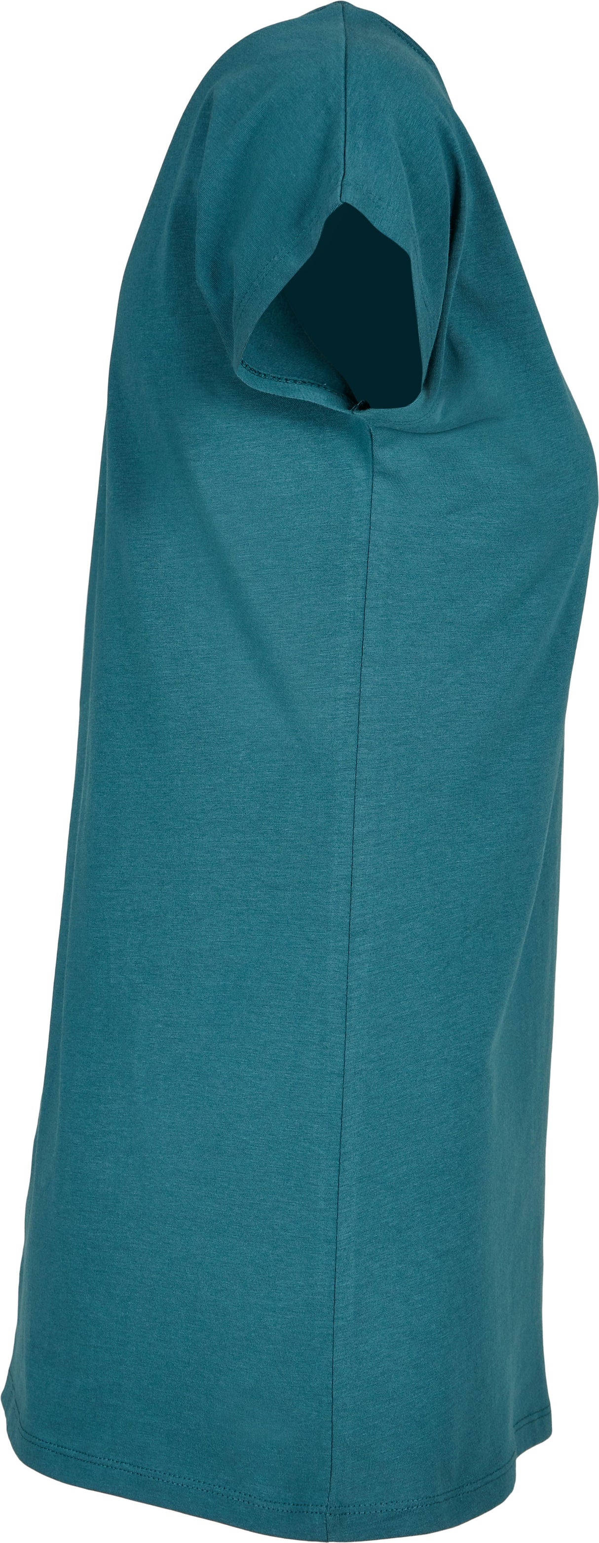 Build Your Brand Basic Women's Wide Neck Tee - Teal