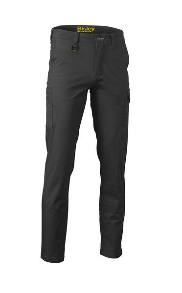 Bisley Pants Stretch Cotton Drill Cargo 280gsm #colour_black