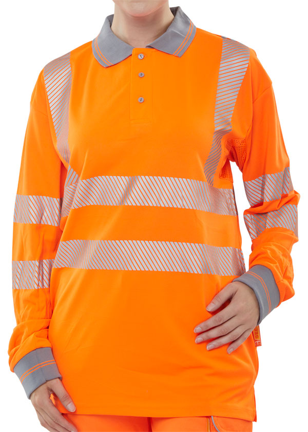 Beeswift Hiviz Executive Long Sleeve Polo