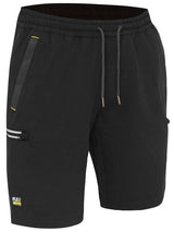 Bisley Shorts Flx & Move™ 4-Way Stretch Elastic Waist Cargo 170gsm #colour_black