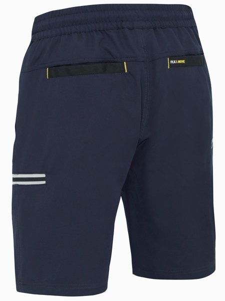 Bisley Shorts Flx & Move™ 4-Way Stretch Elastic Waist Cargo 170gsm #colour_navy