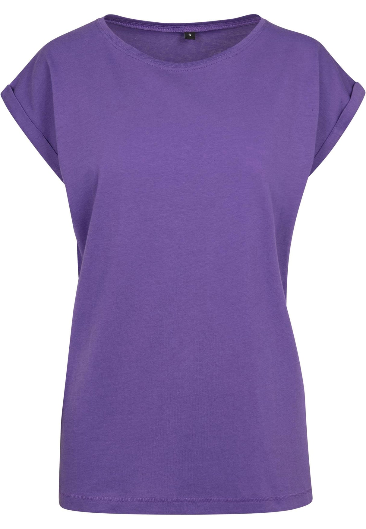 Build Your Brand Women's Extended Shoulder Tee - Ultra Violet