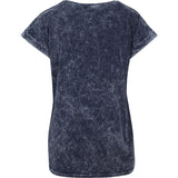 Build Your Brand Women's Acid Washed Extended Shoulder Tee