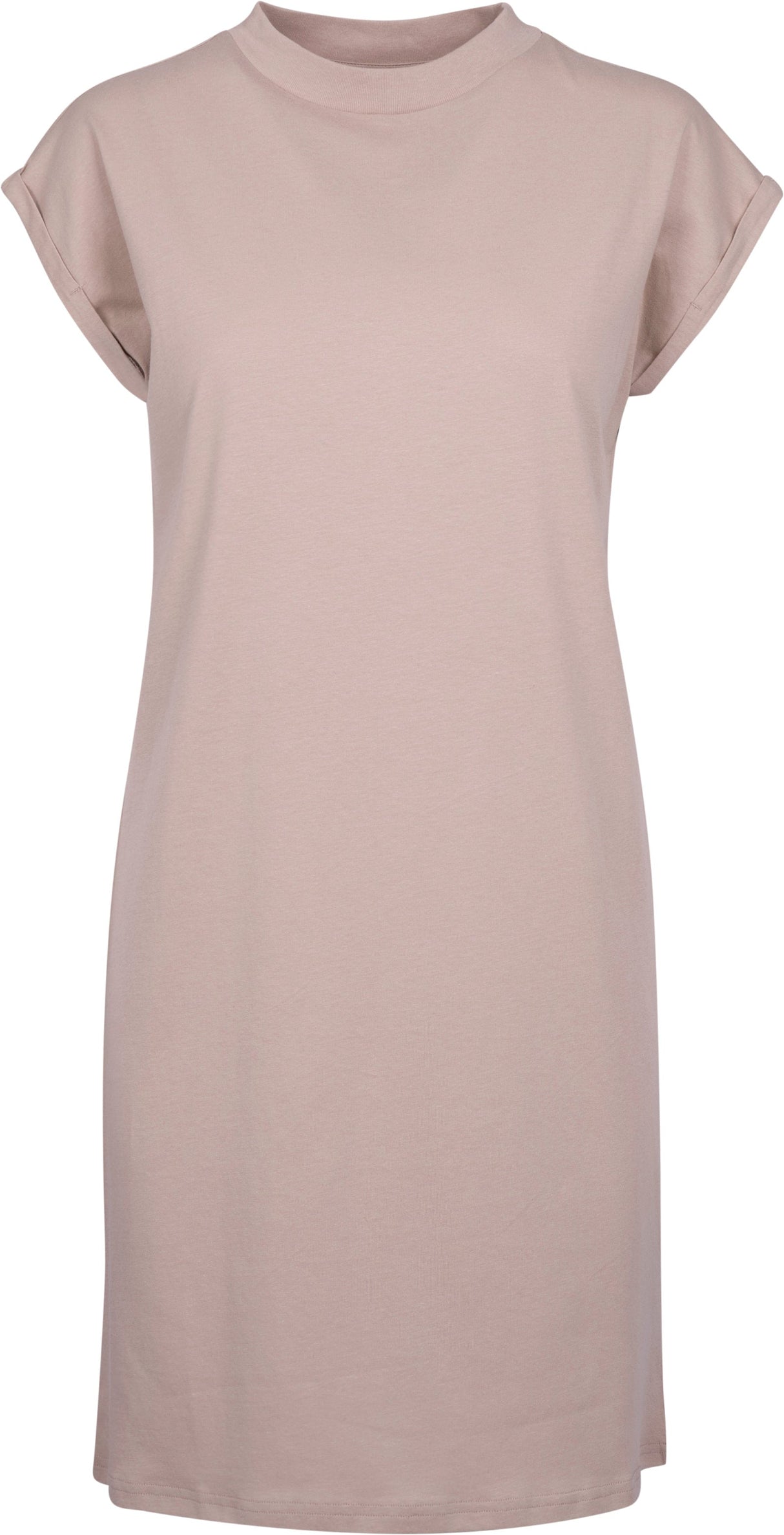 Build Your Brand Women's Turtle Extended Shoulder Dress - Dusk Rose