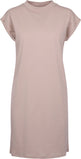 Build Your Brand Women's Turtle Extended Shoulder Dress - Dusk Rose