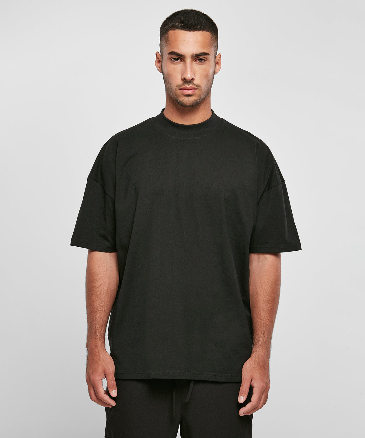 Build Your Brand Oversized Mock Neck Tee