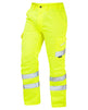 Leo Workwear BIDEFORD Leo EcoViz Poly/Cotton Cargo Trouser - Hi-Vis Yellow