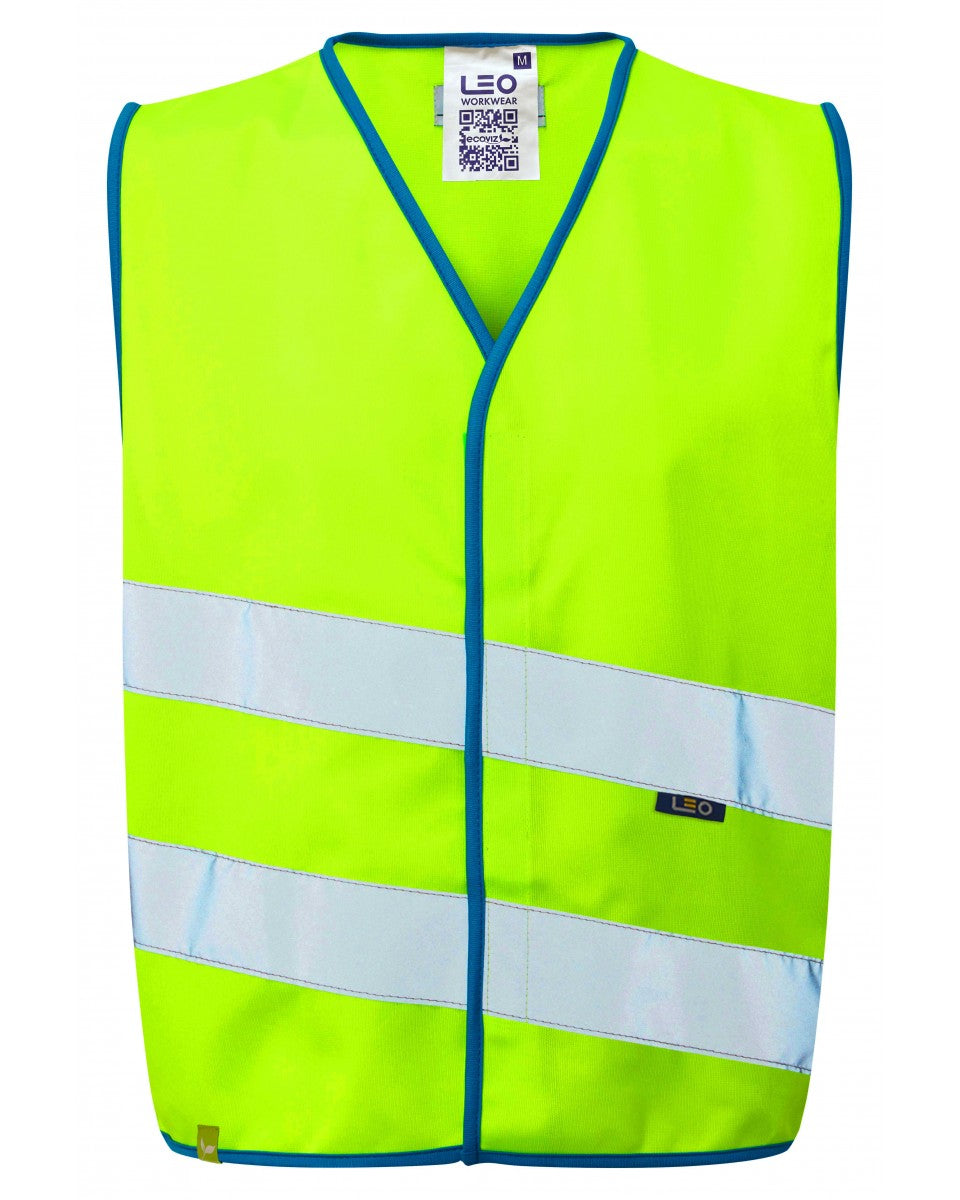 Leo Workwear NEONSTARS Leo EcoViz Childrens Waistcoat (EN 17353)