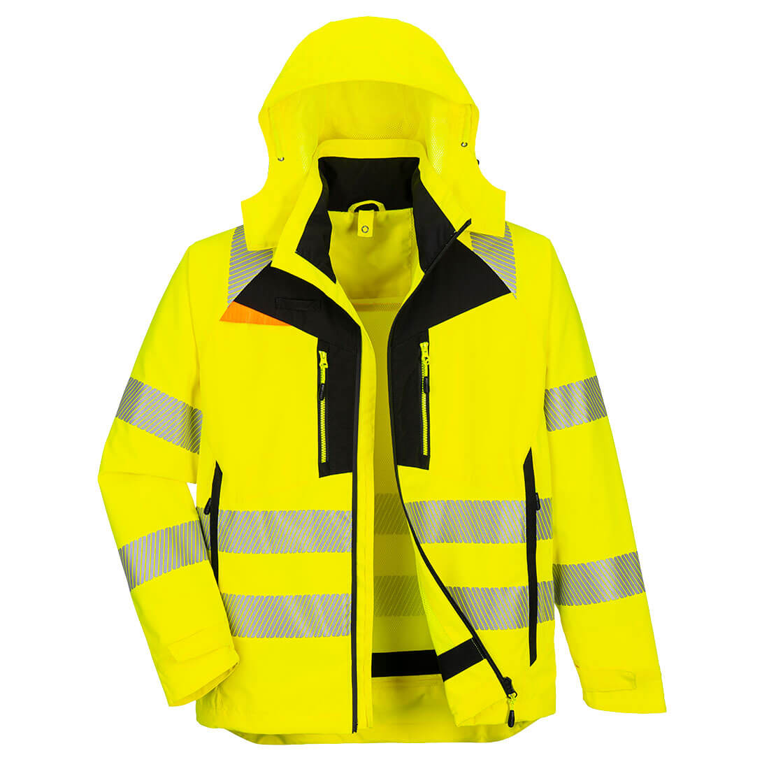 Portwest DX4 Hi-Vis 4-in-1 Jacket #colour_yellow-black