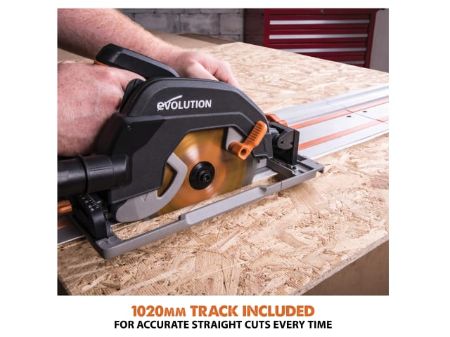 Evolution R185CCSX Circular Track Saw Kit 185mm 1600W 240V