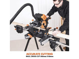 Evolution R255SMS-DB+ Multi-Material Sliding Mitre Saw 255mm 2000W 240V