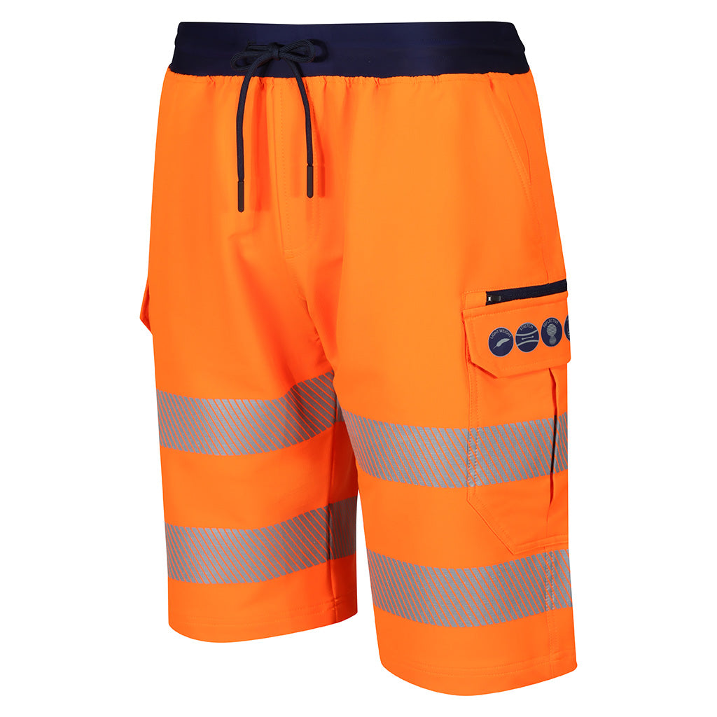 Future Garments Fgx Hi-Vis Breathable Stretch Cargo Shorts