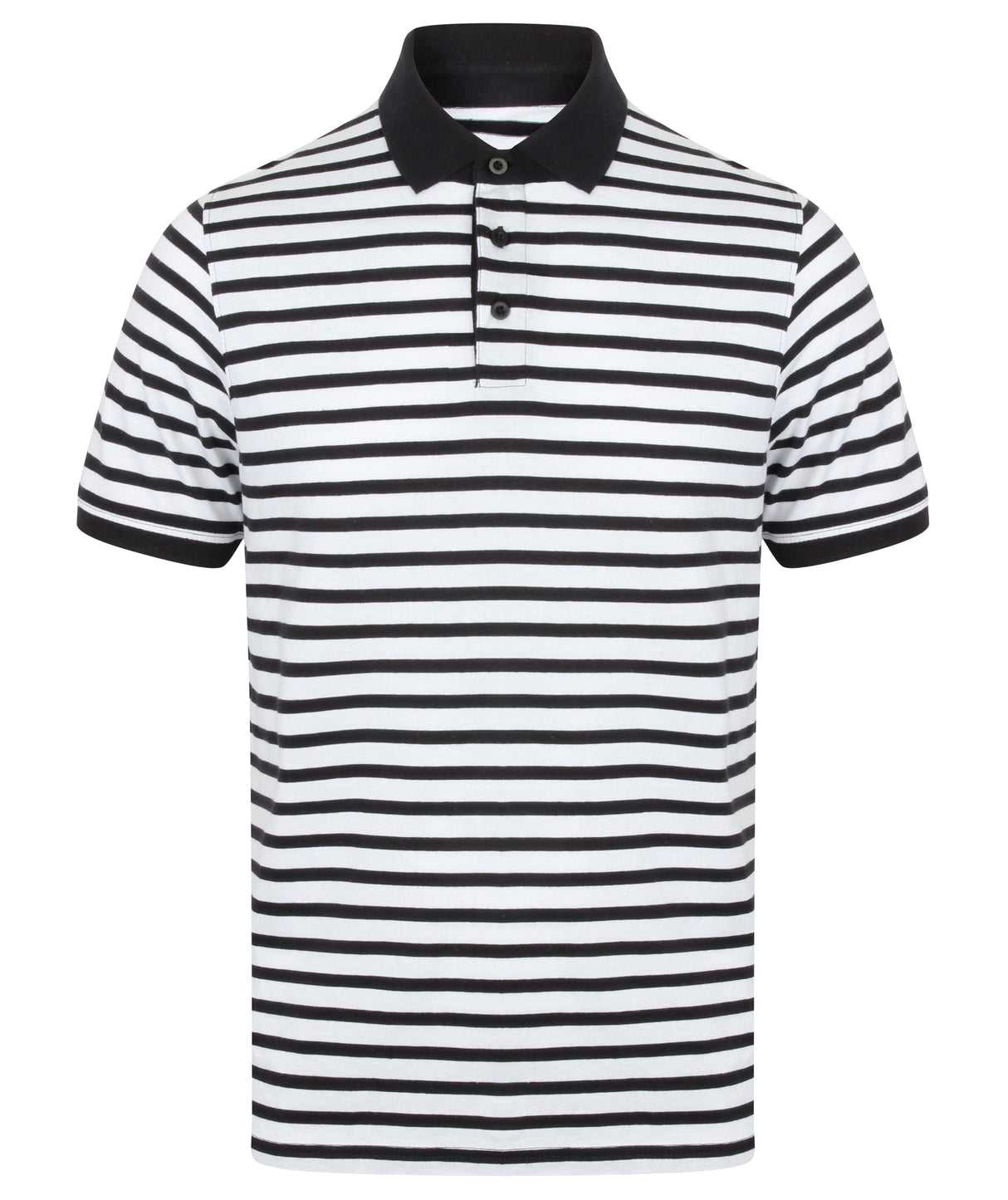 Front Row Striped Jersey Polo Shirt