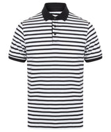 Front Row Striped Jersey Polo Shirt