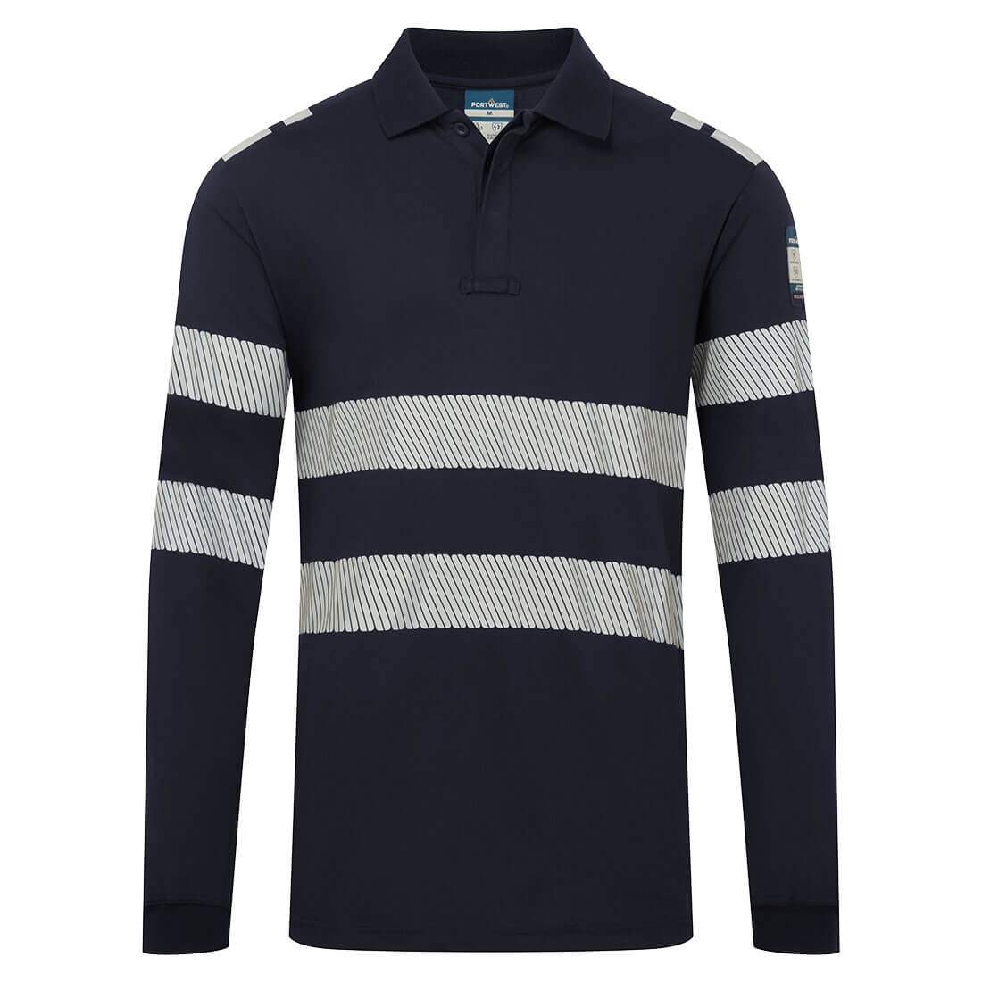 Portwest PW3 Modaflame Knit FR Long Sleeve Polo Shirt