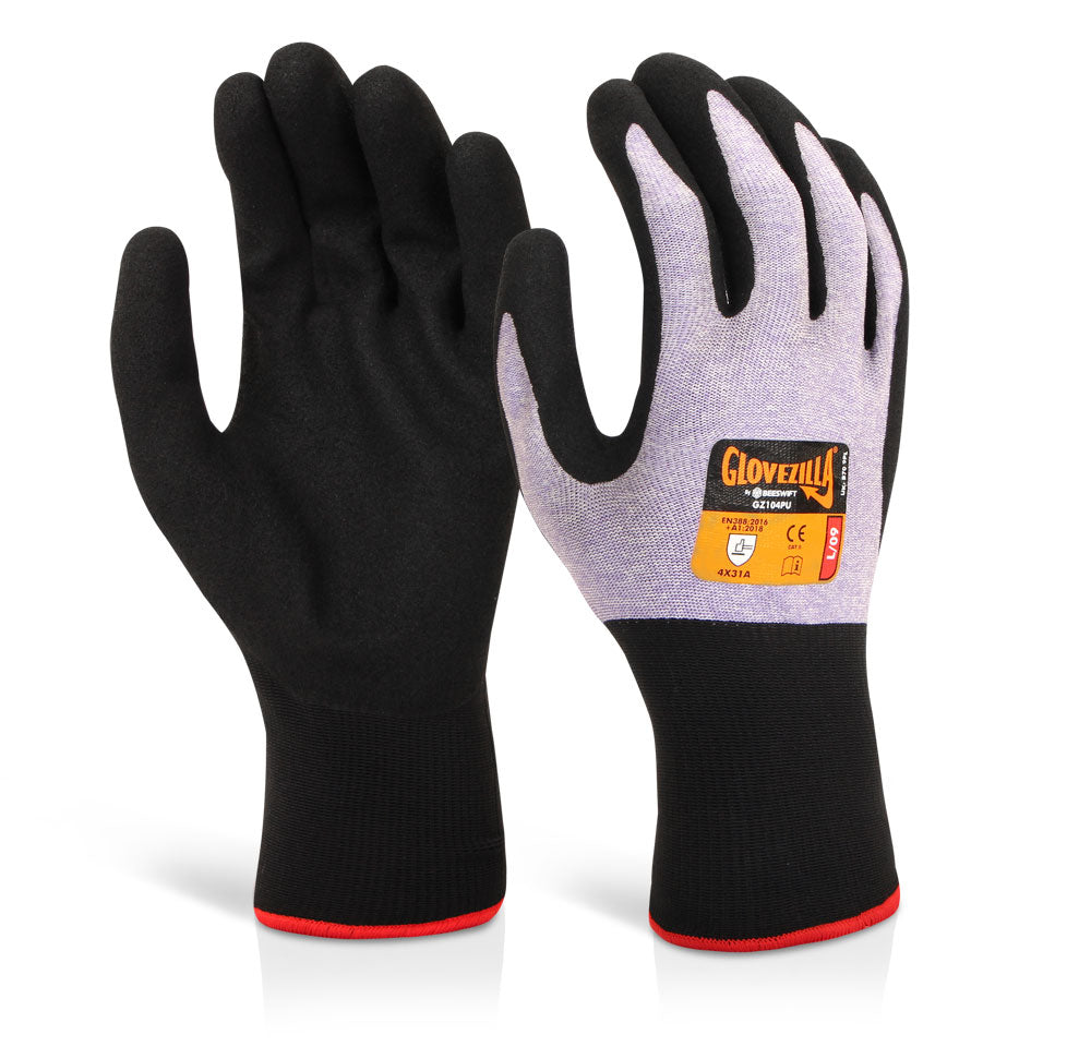 Beeswift Glovezilla Nitrile Foam Nylon Glove