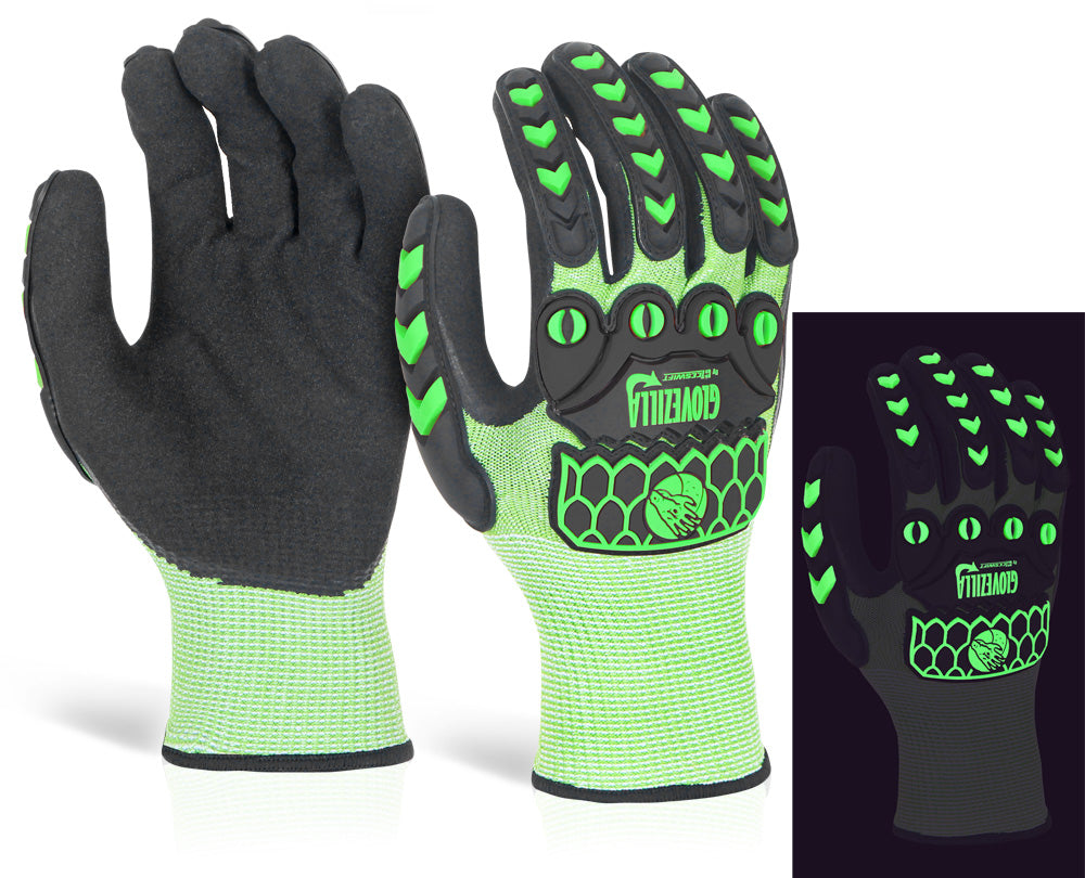 Beeswift Glovezilla Glow In The Dark Foam Nitrile Glove