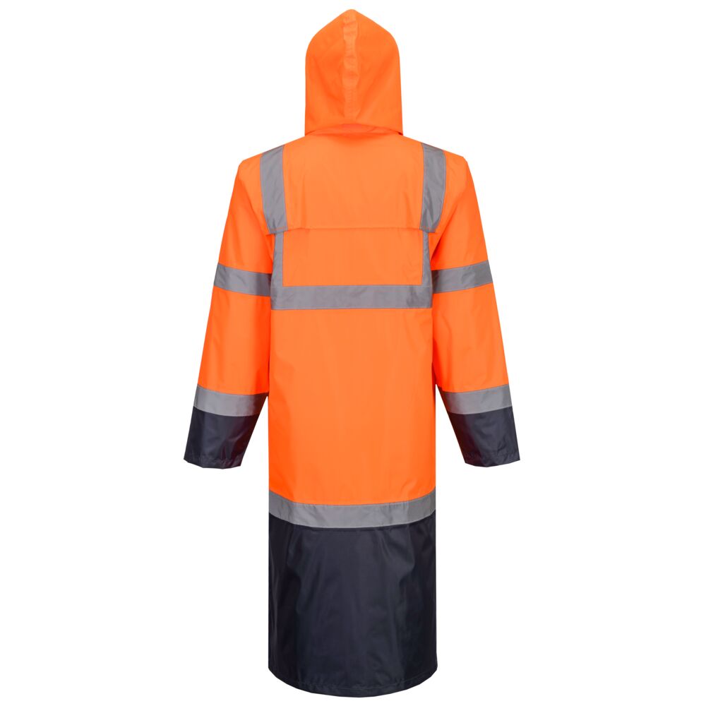 Portwest Hi-Vis Contrast Raincoat 122cm