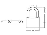 Squire LN4LS Lion Brass Padlock 5-Pin 40mm - 65mm Long Shackle