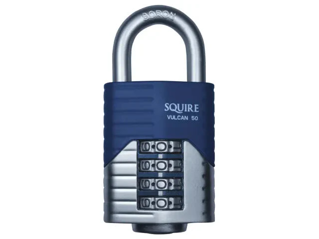 Squire Vulcan Open Boron Shackle Combination Padlock 50mm