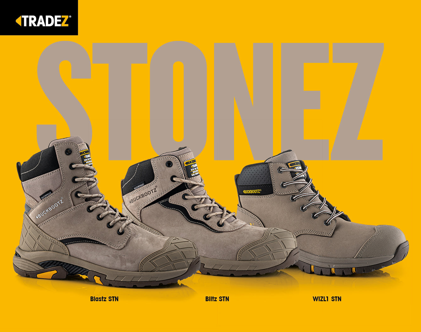 BLASTZ Tradez High Leg Lace/Zip Boot - Stone