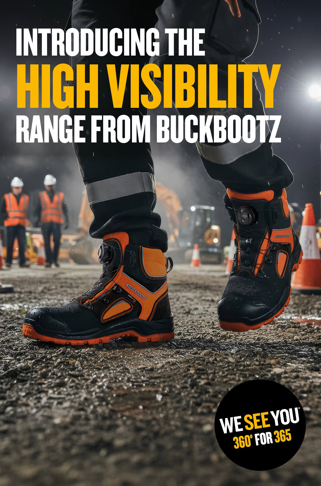 BVIZ7 Buckzviz FITGO System Boot - Black HI Vis Orange
