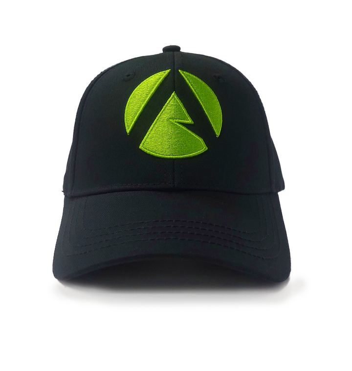 Arbortec Baseball Cap Curved Peak Front Icon #colour_black-lime