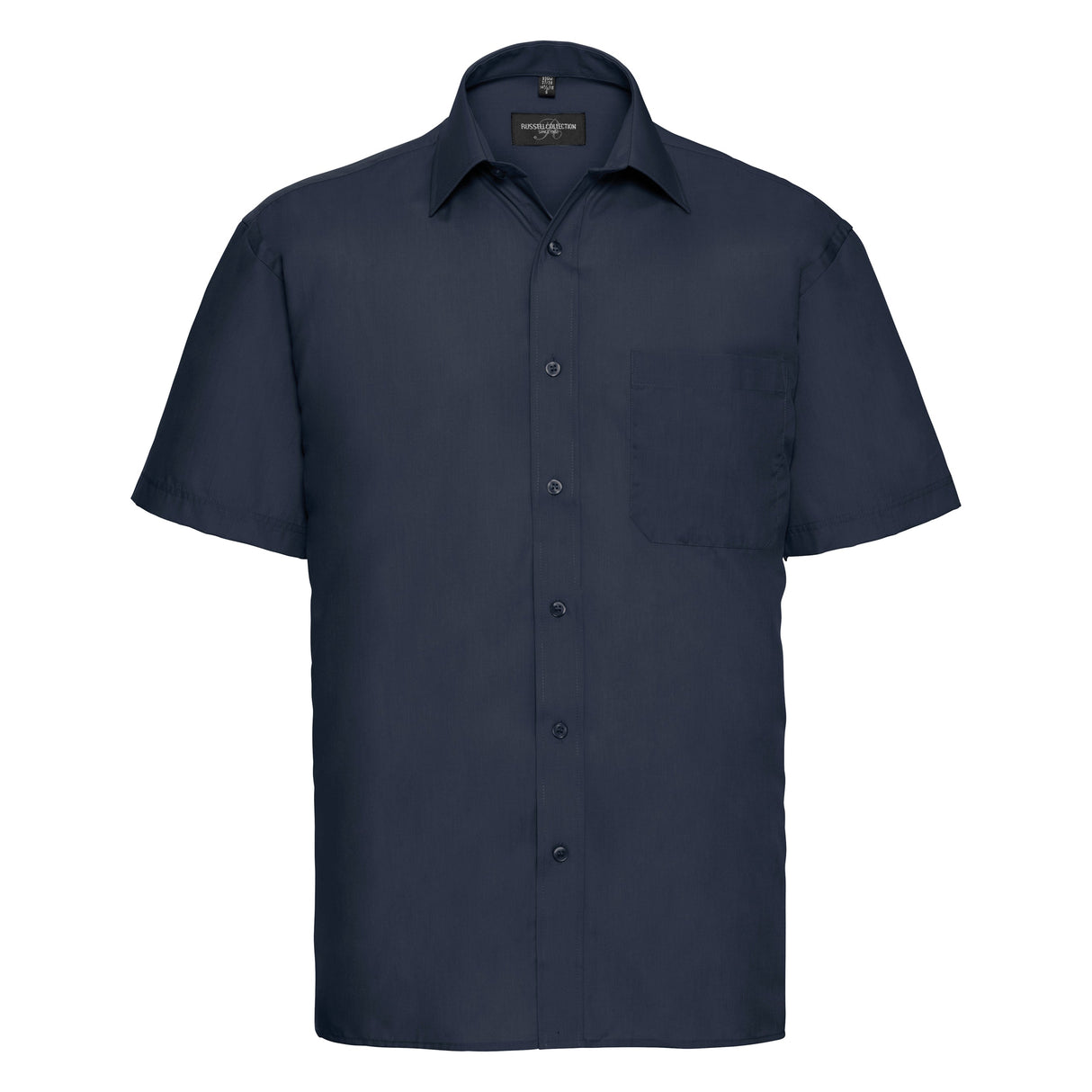 Russell Collection Short Sleeve Polycotton Easycare Poplin Shirt