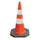 JSP Dominator 1m Road Traffic Cone with Twin Sealbrite Sleeve