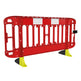 JSP Titan 2m Injection Moulded Road Traffic Barrier with Yellow Anti-Trip Feet