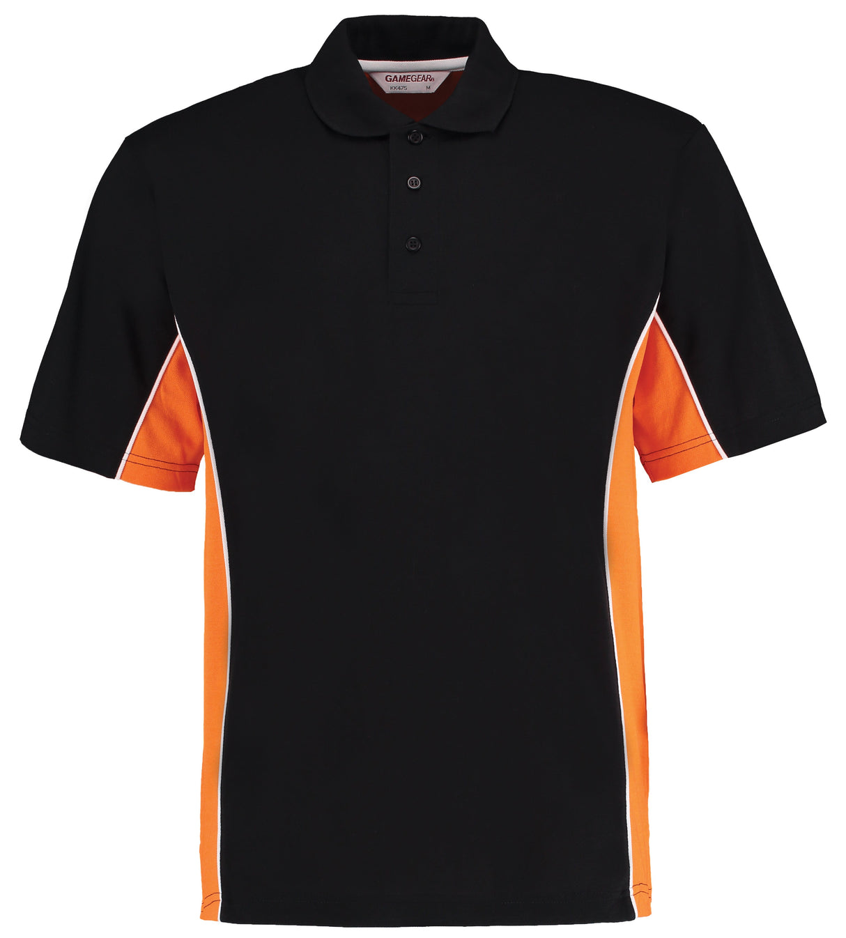 Kustom Kit Track Polo (Classic Fit) - Black/Orange/White