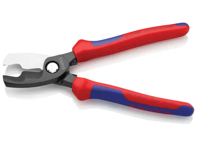 Knipex Cable Shears with Twin Cutting Edge Multi-Component Grip 200mm